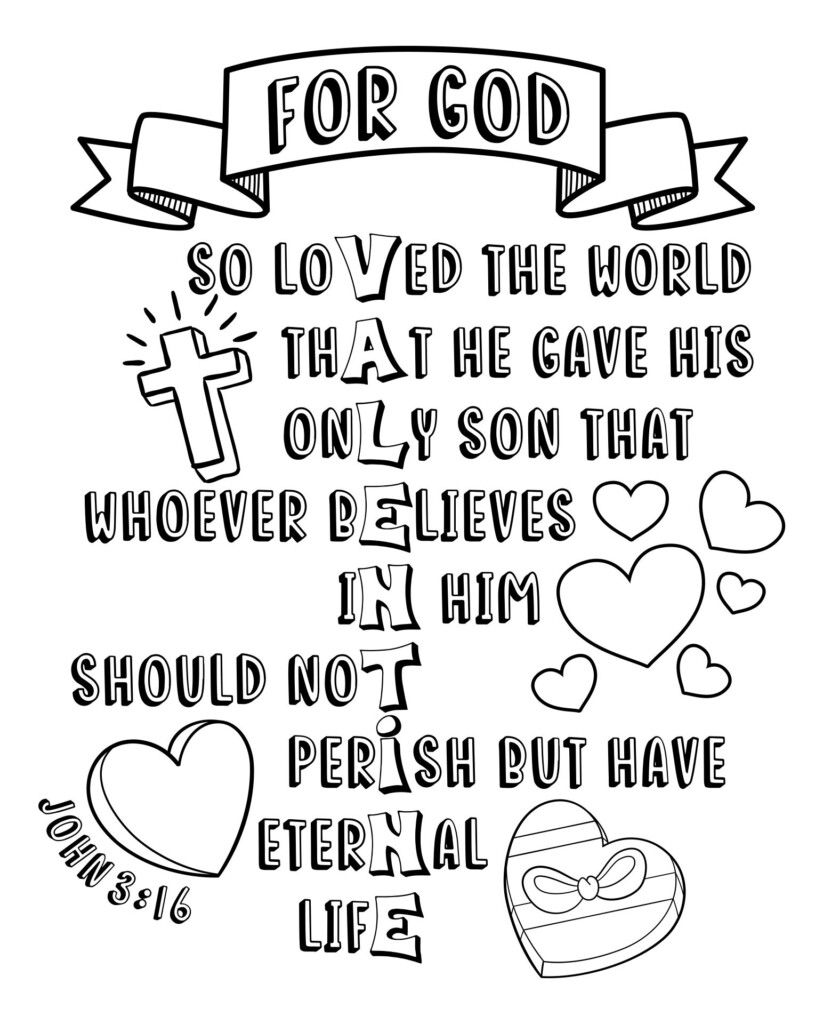 Printable John 3 16 Activity Sheet