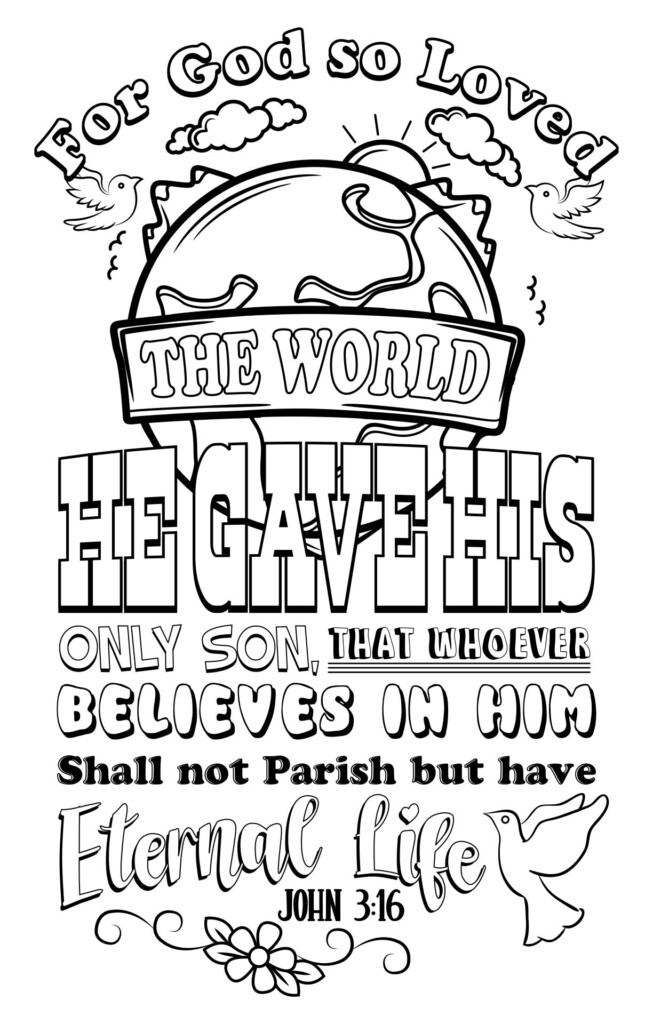 Printable John 3 16 Activity Sheet Get Your Hands On Amazing Free 