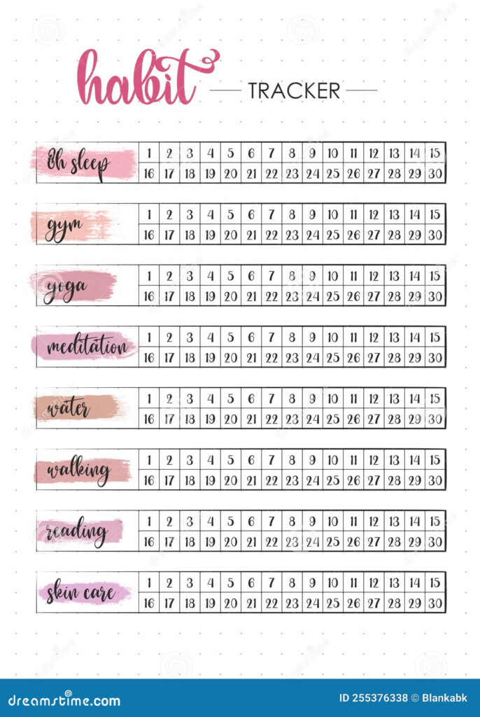 Printable Monthly Habit Tracker Printable Free Templates