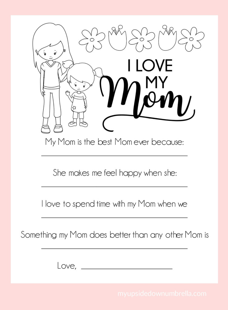 Printable Mother S Day Fill In The Blank Printable Word Searches