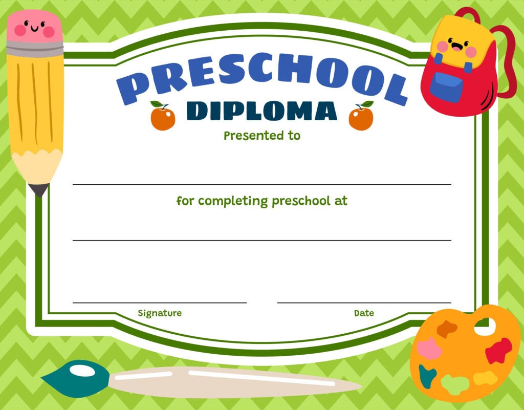 Printable Pre K Diploma