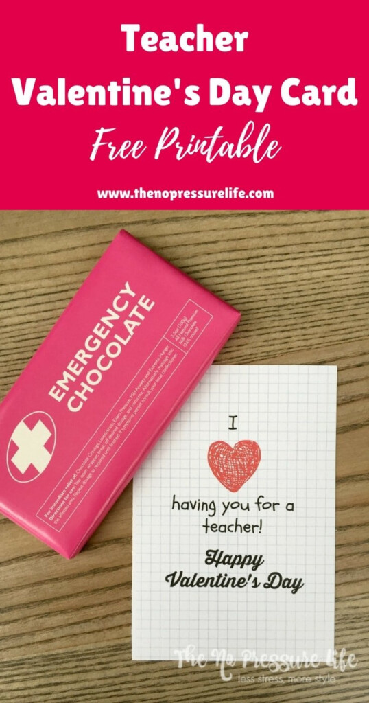 Printable Teacher Valentine Cards