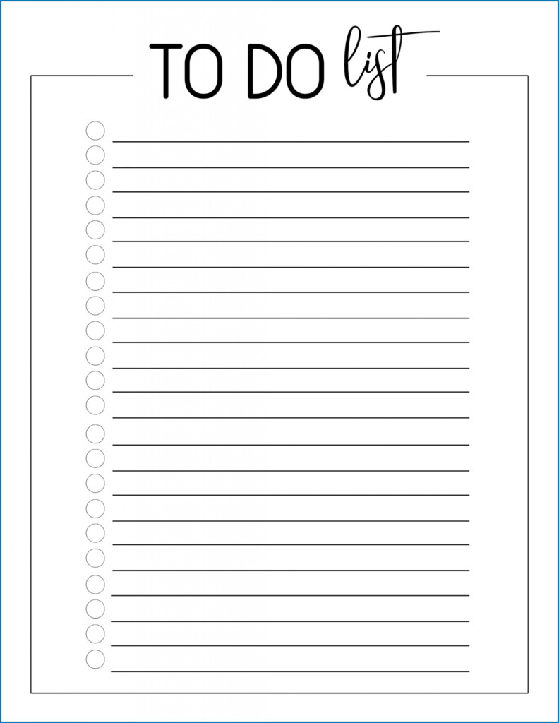 Printable To Do Lists Template Printable Templates