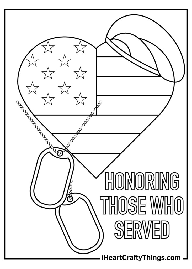 Printable Veteran s Day Coloring Pages Updated 2021 