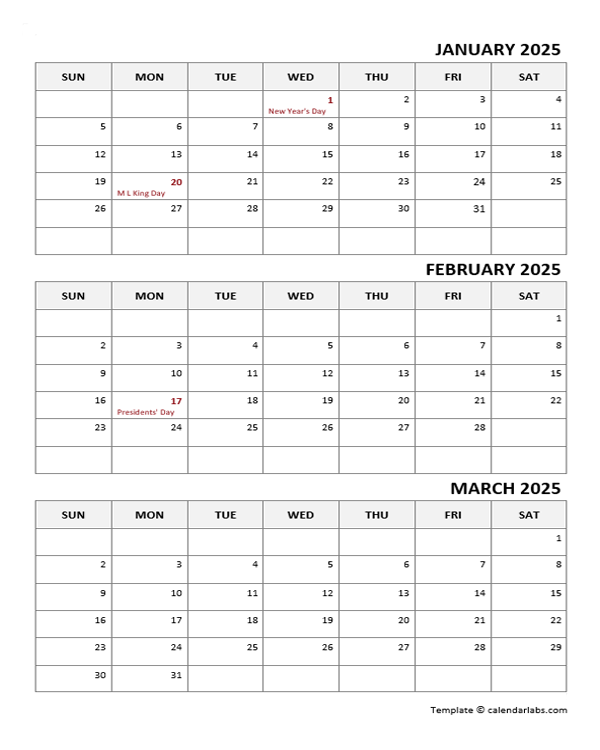 Quarterly Calendar 2025 And 2025 Printable Free Madeline Symonds
