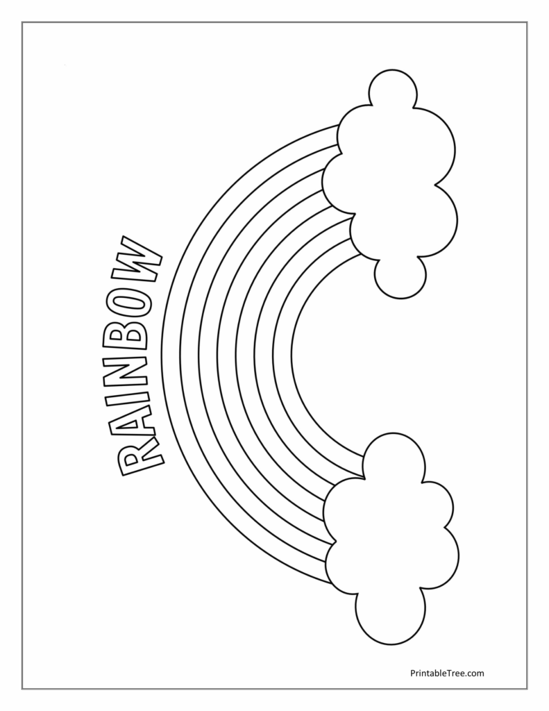 Rainbow Coloring Page