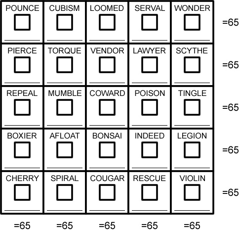 Redhead64 39 s Obscure Puzzle Blog PUZZLE 166 Anagram Magic Square 3 