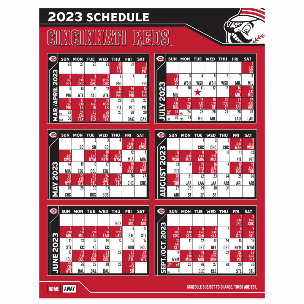 Reds Schedule 2025 Printable Dacy Michel