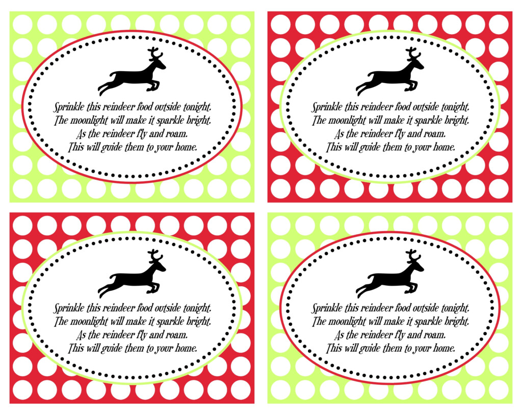 Reindeer Food Tags 10 Free PDF Printables Printablee
