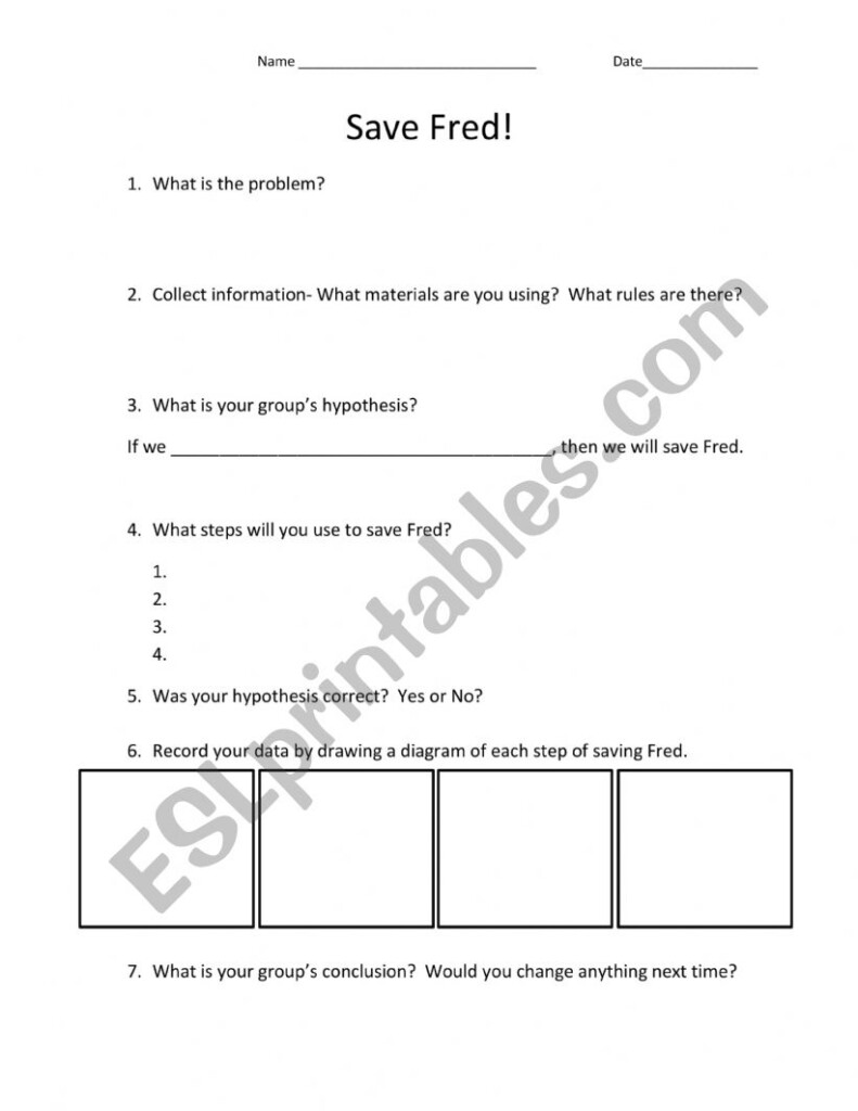 Save Fred Worksheet Printable Printable Free Templates