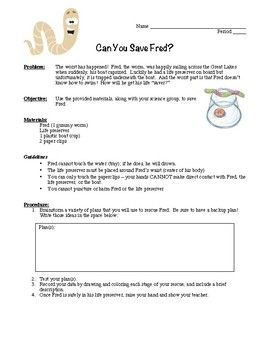 Saving Fred Activity Worksheet