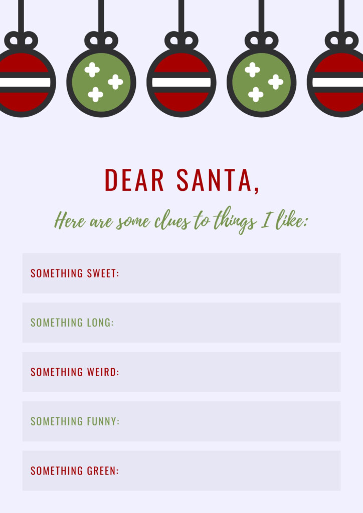 Secret Santa Wish List Template Free Printable Printable Free Templates