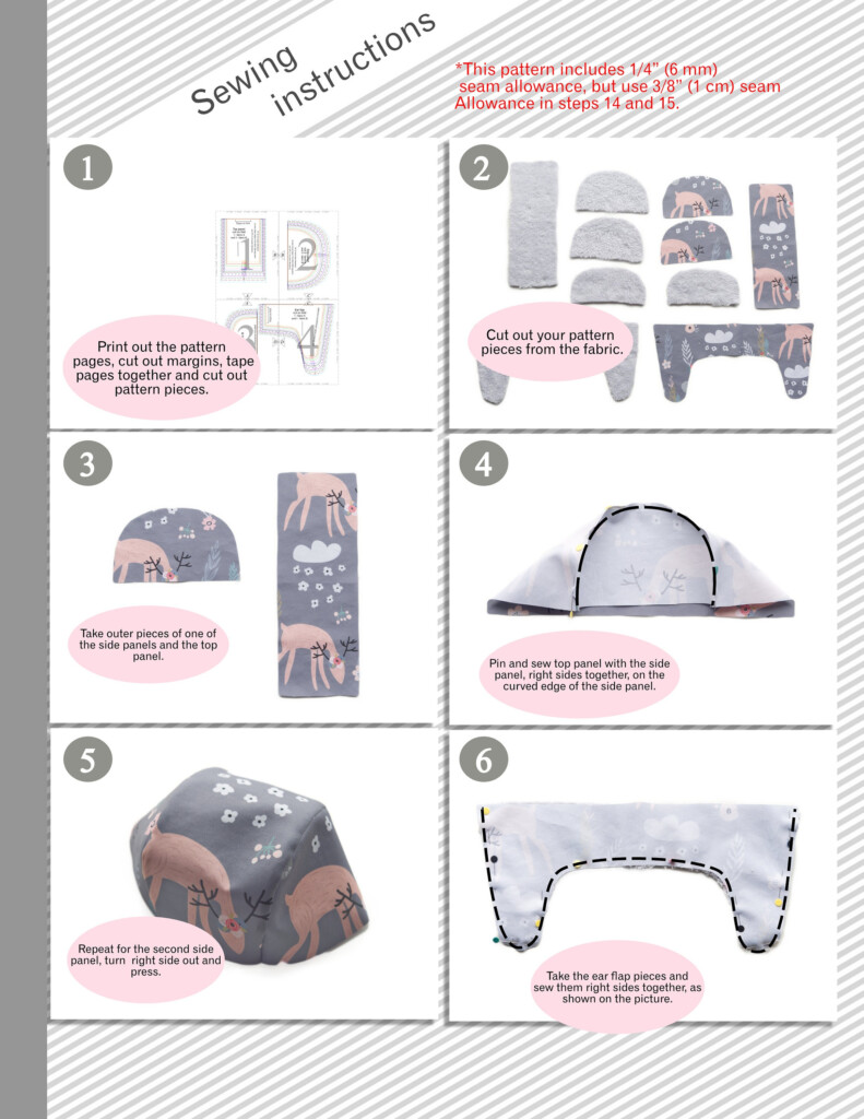 Sewing Patterns And Tutorials Trapper Hat PDF Pattern From 1 Etsy