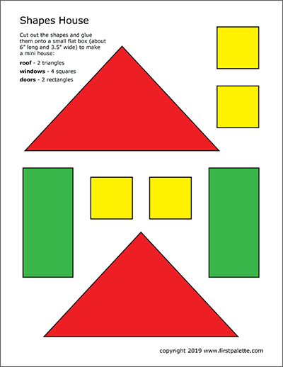 Shapes House Template Free Printable Templates Coloring Pages 