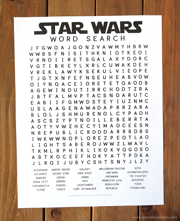 Star Wars Characters Word Search Free Printable Atelier yuwa ciao jp