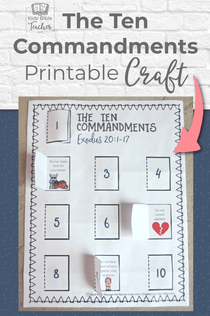 Ten Commandments Printable Craft B t Ch Xanh