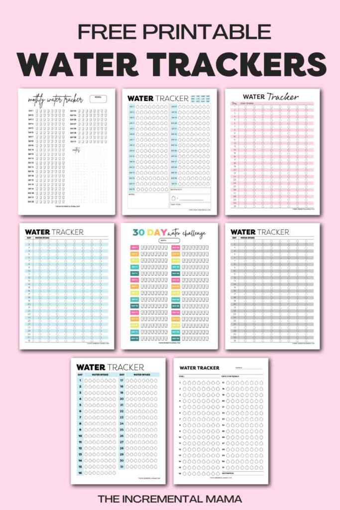 The Best 8 Free Monthly Water Tracker Printable PDFS