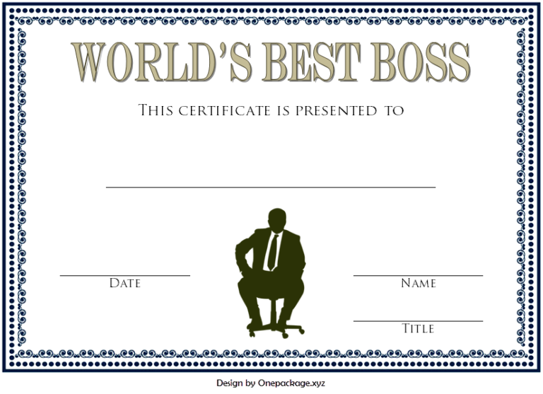 Top 10 World 39 s Best Boss Certificate Templates Free Download