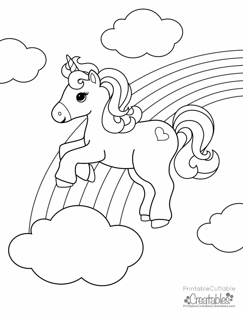 Unicorn Coloring Page Free Printable Printable Calendars AT A GLANCE
