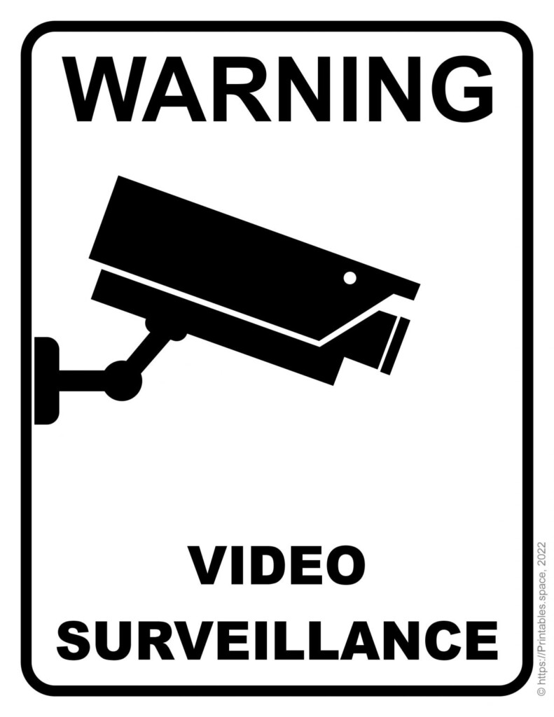 Video Surveillance Sign Free Printables