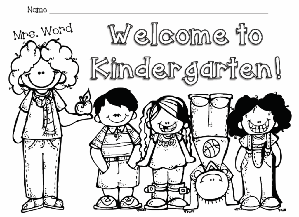 Welcome To Kindergarten FREE Color Sheet Welcome To Kindergarten 