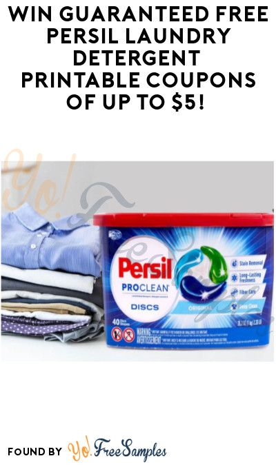 Win Guaranteed FREE Persil Laundry Detergent Printable Coupons Of Up To 