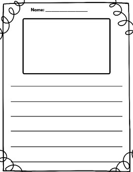 Writing Paper Template With Picture Box Draw And Write Journal Pages